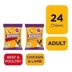 24 Pedigree Jumbone Dog Treats Mixed Beef & Chicken Dog Chews 12 x 2 chews