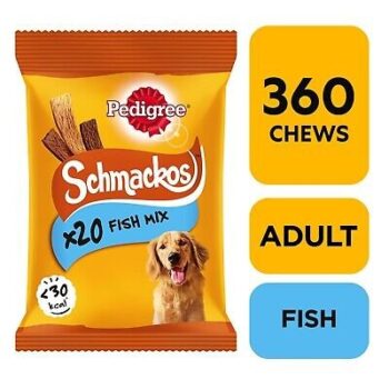 360 Pedigree Schmackos Mixed Fish Dog Treats Dog Chews 18 x 144g