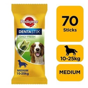 70 Pedigree Dentastix Fresh Adult Medium Dog Treats 70 Dental Sticks Dog Chews