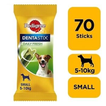 70 Pedigree Daily Dentastix Fresh Dental Sticks Dog Treats Small Dog Chews
