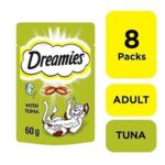 8 x 60g Dreamies Adult Cat Treats Tuna Cat Biscuits 480g