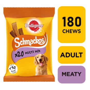 180 Pedigree Schmackos Mixed Meat Dog Treats Dog Chews 9x144g